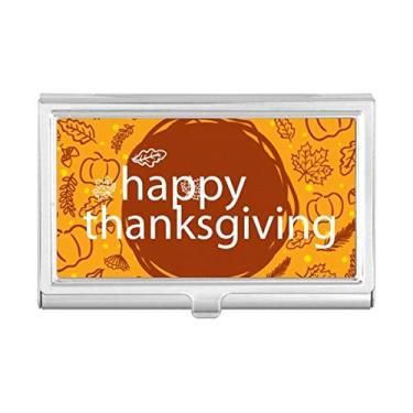 Imagem de Carteira de bolso com estampa de ilustração Happy Thanksgiving para cartões de visita