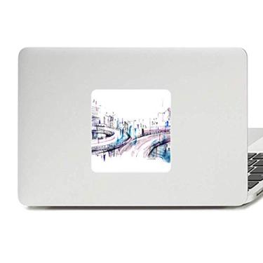 Imagem de Adesivo de vinil com arranha-céu de construção moderna para decoração de PC