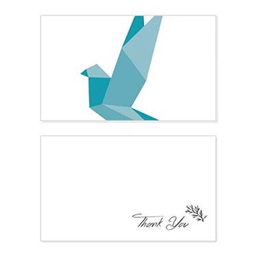 Imagem de Origami estampa de pombo abstrata cartão de agradecimento aniversário aniversário saudações casamento agradecimento