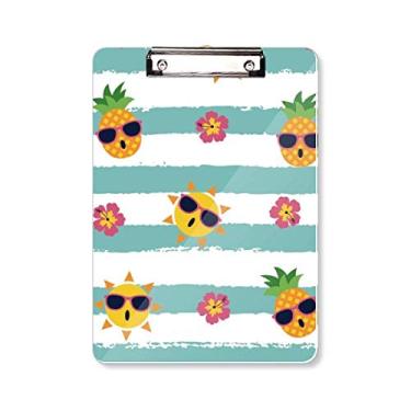 Imagem de Abacaxi Sun Glass Flower River Clipboard, pasta, bloco de notas A4
