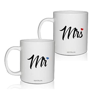Imagem de Kit 2 Canecas Personalizadas Acrílico Mr&Mrs- Para Dia dos Namorados