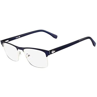 Imagem de Óculos de Grau Lacoste L2198 424/55 Azul Fosco