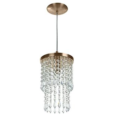 Imagem de Lustre Pendente De Cristal Acrilico Spark Redondo Cobre
