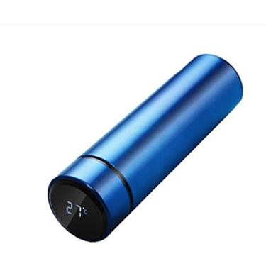 Imagem de Garrafa Térmica Café, Água C/Sensor De Temperatura Em Led Cor:Azul