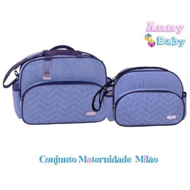 Imagem de Conjunto De Bolsa Maternidade Milão Azul - Cbg0010 - Lilian Baby