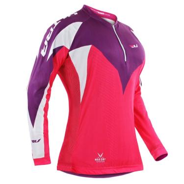 Imagem de Camisa ciclismo manga longa ultra bikes max dry rosa/lilás tamanho P