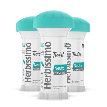 Imagem de Kit Desodorante Twist Antitranspirante Neutro Herbissimo 45G c/3 unidades
