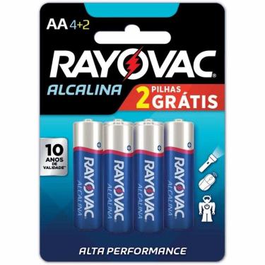 Imagem de Pilha Rayovac Alcalina AA Pequena 1,5V 06 Unidade