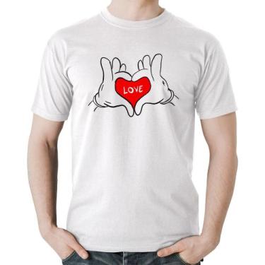 Imagem de Camiseta Algodão Love Hands  - Foca Na Moda