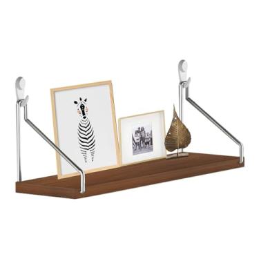 Imagem de Prateleira flutuante de,Prateleiras de montadas parede para armazemento parede - Decoração de parede de estante sem furar para banheiro, sala, plantas, cozinha Cevan