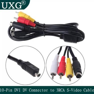 Imagem de Alta Qualidade Chumbo Cabo AV  DVI DV Conector para 3 RCA S-Video para Sony DCR Handycam Camcorder