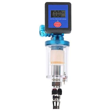 Imagem de Regulador digital de pressão medidor de ar separador de água de óleo MF08 MF01 com conector para pistolas de pintura pneumáticas