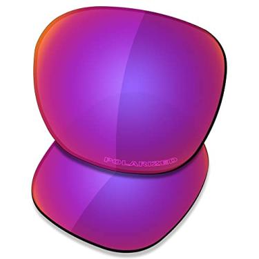 Imagem de SAUCER Lentes de substituição premium para óculos de sol Oakley Garage Rock OO9175 de alta definição – Sol da meia-noite polarizado