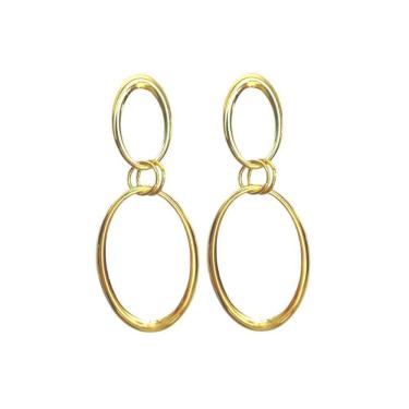 Imagem de Brinco Elos Correntaria - Banhado em Ouro 18k