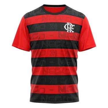 Imagem de Camiseta Braziline Shout Flamengo Masculino - Vermelho e Preto