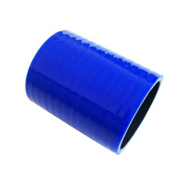 Imagem de JOIUYOLJ Acoplador de mangueira de silicone reto ID 7.6 cm (76 mm) para intercooler turbo universal tubo de admissão de ar direto reforçado 3 camadas 4,5 mm comprimento 76 mm (ID76, AZUL)