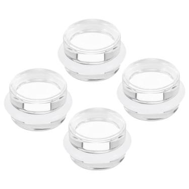 Imagem de PATIKIL 4 batentes de porta, batente de porta, batente de porta, cunha de cunha, batente de porta autoadesivo, acrílico resistente para parte inferior do piso da porta, cilindro transparente