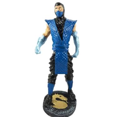 Imagem de Boneco Sub Zero Ninjas Mortal Kombat 18cm Colecionável Estátua em Resina Miniatura Enfeite