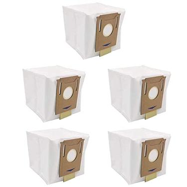 Imagem de Pacote com 5 sacos de pó para Yeedi Vac / Yeedi Vac 2 PRO Station, para Ecovacs DEEBOT OZMO T8 AIVI T8 Max e T8 Series/N8 Pro Plus/N8 Pro Aspirador de pó acessórios de reposição
