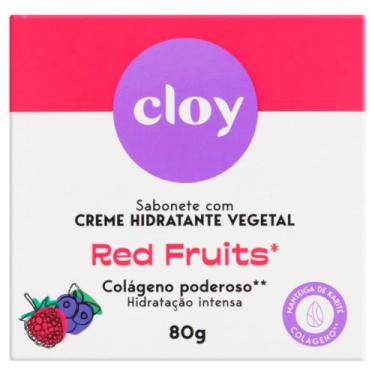 Imagem de Sabonete Em Barra Cloy Red Fruits Com Creme Hidratante Vegetal Colágen