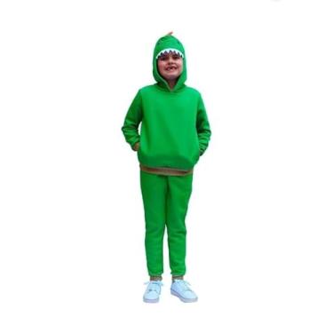 Imagem de ISABB, Conjunto Moletom Dinossauro Com Touca Máscara - Isabb BEBÊ - P - 2 A 4 MESES