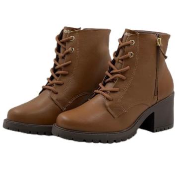 Imagem de Coturno Comfortflex Salto Médio Tratorado Feminino