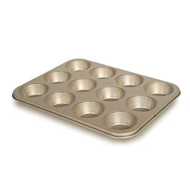 Imagem de Glad Forma para cupcake e muffins – Forno antiaderente premium, Whitford Gold, 12 xícaras