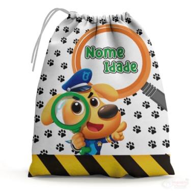 Imagem de Sacolinhas Surpresa Personalizada Tecido Detetive Labrador (Sacolinhas 15x20, Unidades,...