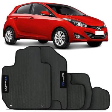 Imagem de Tapete automotivo hb20 - borracha pvc bordado linha black
