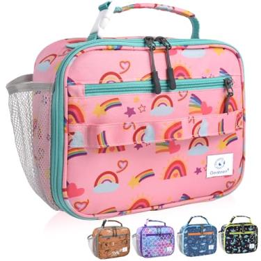 Imagem de Genteen Lancheira infantil, estampa, térmica, lancheira para crianças, meninos, meninas, bolsa macia, mini refrigerador, volta às aulas, lancheira para escola, trabalho, atividades ao ar livre