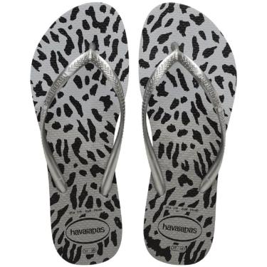 Imagem de Chinelo Havaianas Feminino Slim Animals Cinza-Feminino