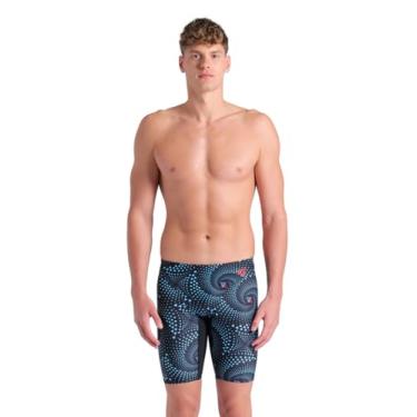 Imagem de ARENA Maiô masculino Fireflow Performance Swim Jammer esportivo na altura do joelho