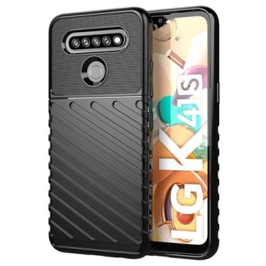 Imagem de Capas para LG K41S.Caso básico,Botão de pressão flexível / 360 ° Proteção completa,Sensação arenácea