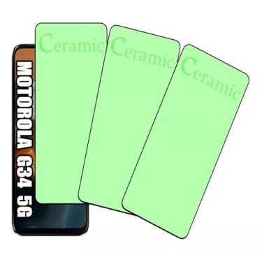 Imagem de 03x Películas Ceramica Clear HD 9D Para Motorola Moto G34 5g