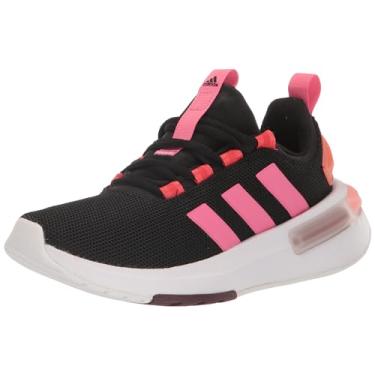 Imagem de adidas Tênis feminino Racer Tr23, Preto/Rosa Fusion/Vermelho Sombra, 5