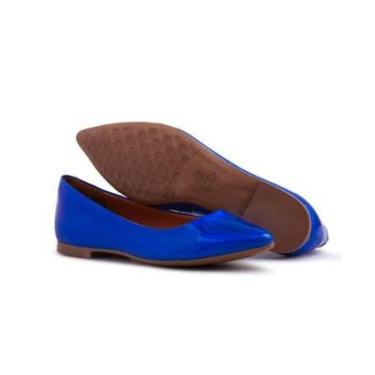 Imagem de Sapatilha sandalia rasteira bico fino feminina de couro confortavel-Feminino