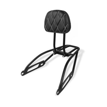 Imagem de CHIFUN Encosto traseiro do passageiro Sissy Bar compatível com Harley Street 750 500 XG750 XG500 2015-2019 Rack de bagagem traseiro destacável de aço preto para motocicleta