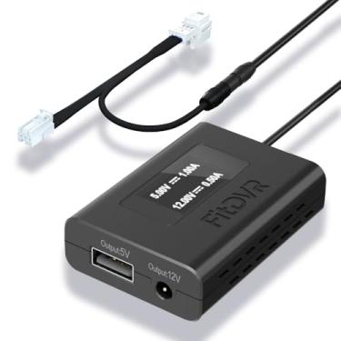 Imagem de FitDVR Adaptador de alimentação para câmera Dash (3 pinos) para Mercedes Benz, tela LED, fonte de alimentação USB, fácil de instalar, saída de 5V 12V, para câmera de painel, radar, D3-022