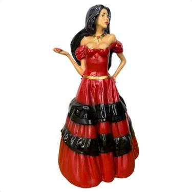 Imagem de Pomba Gira (V) Listrado (R) - Resina - Imagem Umbanda Candomble