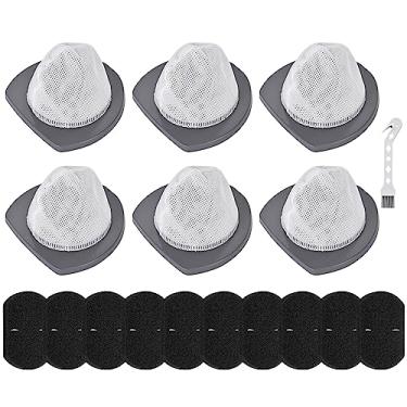 Imagem de Anicell Filtro de substituição 2033 para aspirador leve sem saco Bissell 20331 20333 20334 20336 20339 2033M, 4 filtros de tela, 6 filtros de espuma, peça de substituição 1611508 (6 filtros de malha + 10 filtros de espuma)