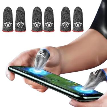 Imagem de Kit 6 pçs Luva De Dedo Gamer Linha Pro Fibra de Prata 2025 Original como na Foto Pra Jogar Free Fire Semi Pro Para Jogar COD Mobilie Pubg Beehive Wasp, anti suor, Premium, Top