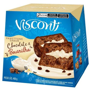 Imagem de Panettone Chocolate Recheio Baunilha Visconti 450g