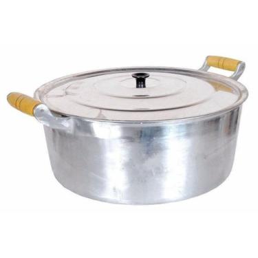 Imagem de Caçarola Panela Grande Alumínio Batido Fundido Grosso Nº 36 - Shopmy