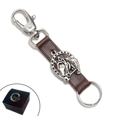 Imagem de Chaveiro SLIM Country Pingentes Personalizado Ferradura Fecho Mosquetã
