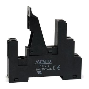 Imagem de Base Para Relé Jxa Metaltex, Preto e Branco