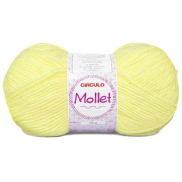 Imagem de Lã Mollet Círculo 100g 200 metros, 325 Amarelo Candy
