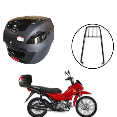 Imagem de Baú 41 litros Awa Proos com Bagageiro para POP 110 2015-2023, Black