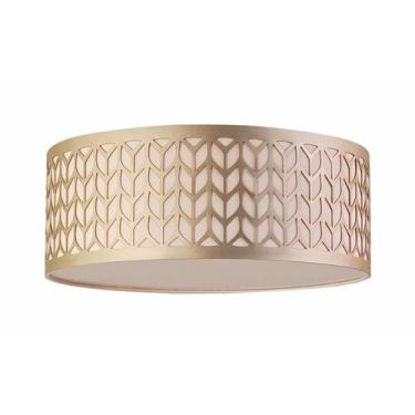 Imagem de Luminária Plafon Cúpula Recorte Bronze 40X15 2E27 Bivolt - Tom Luz