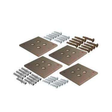 Imagem de Kit de Chapa Fixação Champanhe Claro de Teto E Paredes Do Perfil Link 