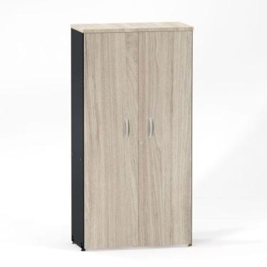 Imagem de Armario Alto 02 Portas P25 Pandin 1,60 M Casablanca e Grafito